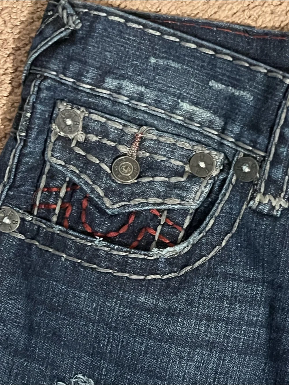 New True Religion jacket and jeans set sz large 38/32